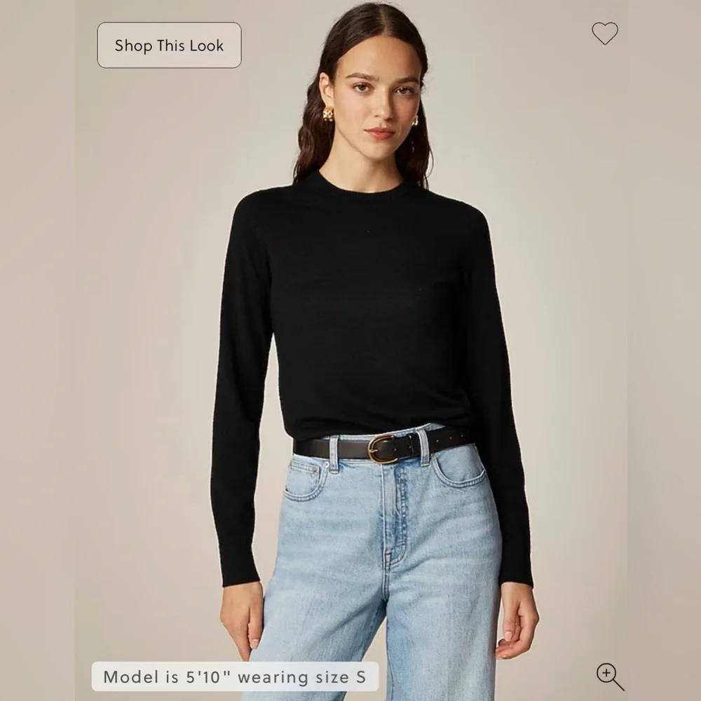 J. Crew Black Wool Blend Knit Sweater